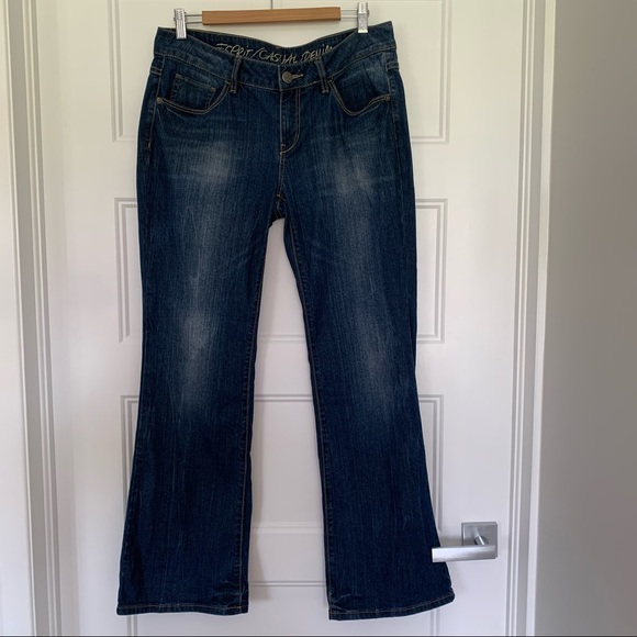 Esprit - Smart Straight Distressed Dark Blue Jeans - Size 32 - Picture 1 of 14